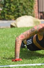 JEMMA LUCY Working Out at a Park in Manchaster 09/01/2016