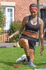 JEMMA LUCY Working Out at a Park in Manchaster 09/01/2016