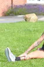 JEMMA LUCY Working Out at a Park in Manchaster 09/01/2016