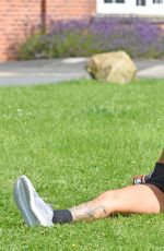 JEMMA LUCY Working Out at a Park in Manchaster 09/01/2016
