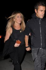 JENNIFER ANISTON and Justin Theroux Night Out in New York 09/24/2016