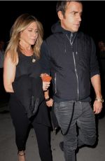 JENNIFER ANISTON and Justin Theroux Night Out in New York 09/24/2016