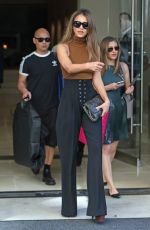 JESSICA ALBA Leaves Her Hotel in New York 09/14/2016