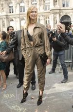 KARLIE KLOSS Leaves Lanvin Spring/Summer 2017 Fashion Show at Paris Fashion Week 09/28/2016