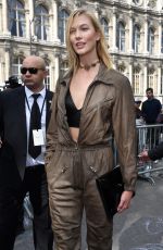KARLIE KLOSS Leaves Lanvin Spring/Summer 2017 Fashion Show at Paris Fashion Week 09/28/2016