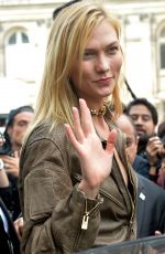 KARLIE KLOSS Leaves Lanvin Spring/Summer 2017 Fashion Show at Paris Fashion Week 09/28/2016