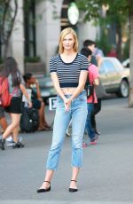 KARLIE KLOSS on the Set of a Photoshoot at Union Square in New York 09/13/2016