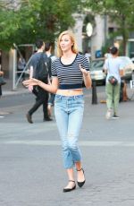 KARLIE KLOSS on the Set of a Photoshoot at Union Square in New York 09/13/2016