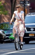 KARLIE KLOSS Riding a Bike Out in New York 09/09/2016