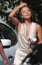 KARREUCHE TRAN on the Set of Extra in Universal City 09/06/2016