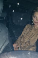 KATE MOSS Leave Chiltern Firehouse in London 09/20/2016