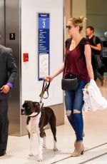 KATE UPTON at LAX Airport in Los Angeles 09/15/2016
