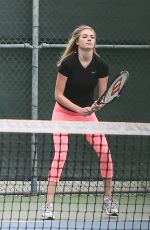 KATE UPTON Playing Tennis in Santa Monica 09/20/2016