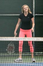 KATE UPTON Playing Tennis in Santa Monica 09/20/2016