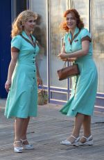 KATE WINSLET and JUNO TEMPLE on the Set of Woody Allen