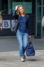 KATIE DERHAM Leaves BBC Breakfast Studios in Manchester 09/02/2016