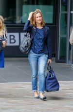 KATIE DERHAM Leaves BBC Breakfast Studios in Manchester 09/02/2016