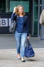 KATIE DERHAM Leaves BBC Breakfast Studios in Manchester 09/02/2016
