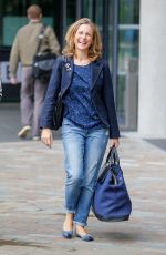 KATIE DERHAM Leaves BBC Breakfast Studios in Manchester 09/02/2016