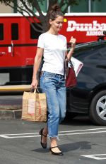 KATIE HOLMES Out for Shopping in Westlake Village 09/27/2016