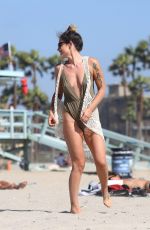 KATIE WAISSEL in Swimsuit at a Beach in Santa Monica 09/19/2016