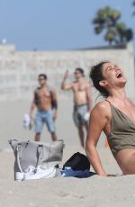 KATIE WAISSEL in Swimsuit at a Beach in Santa Monica 09/19/2016