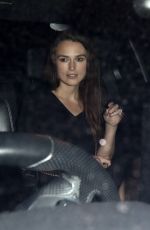 KEIRA KNIGHTLEY Leaves 34 Restaurant in London 09/26/2016