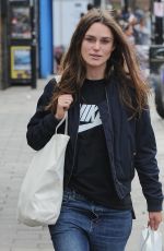 KEIRA KNIGHTLEY Out and About in London 09/28/2016