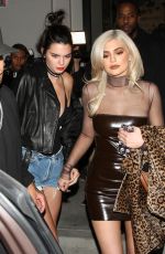 KENDALL and KYLIE JENNER at Catch Restaurant in West Hollywood 09/23/2016