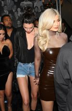 KENDALL and KYLIE JENNER at Catch Restaurant in West Hollywood 09/23/2016