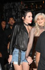 KENDALL and KYLIE JENNER at Catch Restaurant in West Hollywood 09/23/2016