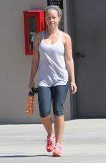 KENDRA WILKINSON in Leggings Leaves a Gym in Los Angeles 09/02/2016