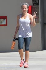 KENDRA WILKINSON in Leggings Leaves a Gym in Los Angeles 09/02/2016