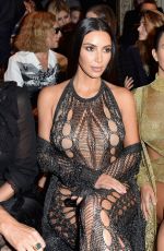 KIM and KOURTNEY KARDASHIAN at Balmain Fashion Show at Paris Fashion Week 09/29/2016