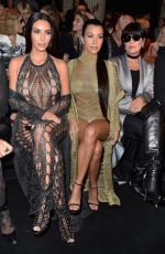 KIM and KOURTNEY KARDASHIAN at Balmain Fashion Show at Paris Fashion Week 09/29/2016
