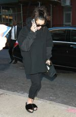 KIM KARDASHIAN All in Black Out in New York 09/11/2016