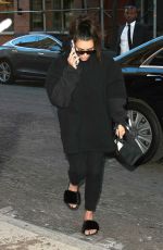KIM KARDASHIAN All in Black Out in New York 09/11/2016