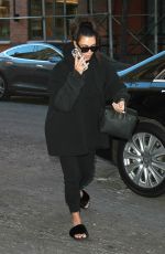 KIM KARDASHIAN All in Black Out in New York 09/11/2016