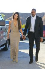 KIM KARDASHIAN and Kanye West at Wedding of Their Friends in Simi Valley 09/23/2016