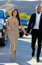 KIM KARDASHIAN and Kanye West at Wedding of Their Friends in Simi Valley 09/23/2016