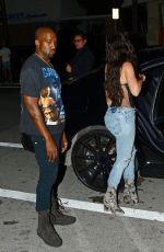 KIM KARDASHIAN in Ripped Jeans Out in Miami 09/15/2016