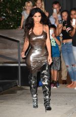 KIM KARDASHIAN in Sheer Dress Leaves Her Hotel in New York 09/06/2016