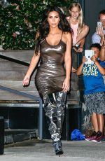 KIM KARDASHIAN in Sheer Dress Leaves Her Hotel in New York 09/06/2016