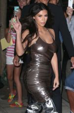 KIM KARDASHIAN in Sheer Dress Leaves Her Hotel in New York 09/06/2016
