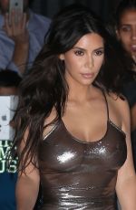 KIM KARDASHIAN in Sheer Dress Leaves Her Hotel in New York 09/06/2016