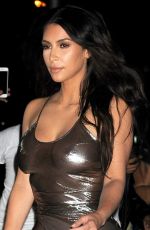KIM KARDASHIAN in Sheer Dress Leaves Her Hotel in New York 09/06/2016