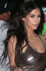 KIM KARDASHIAN in Sheer Dress Leaves Her Hotel in New York 09/06/2016