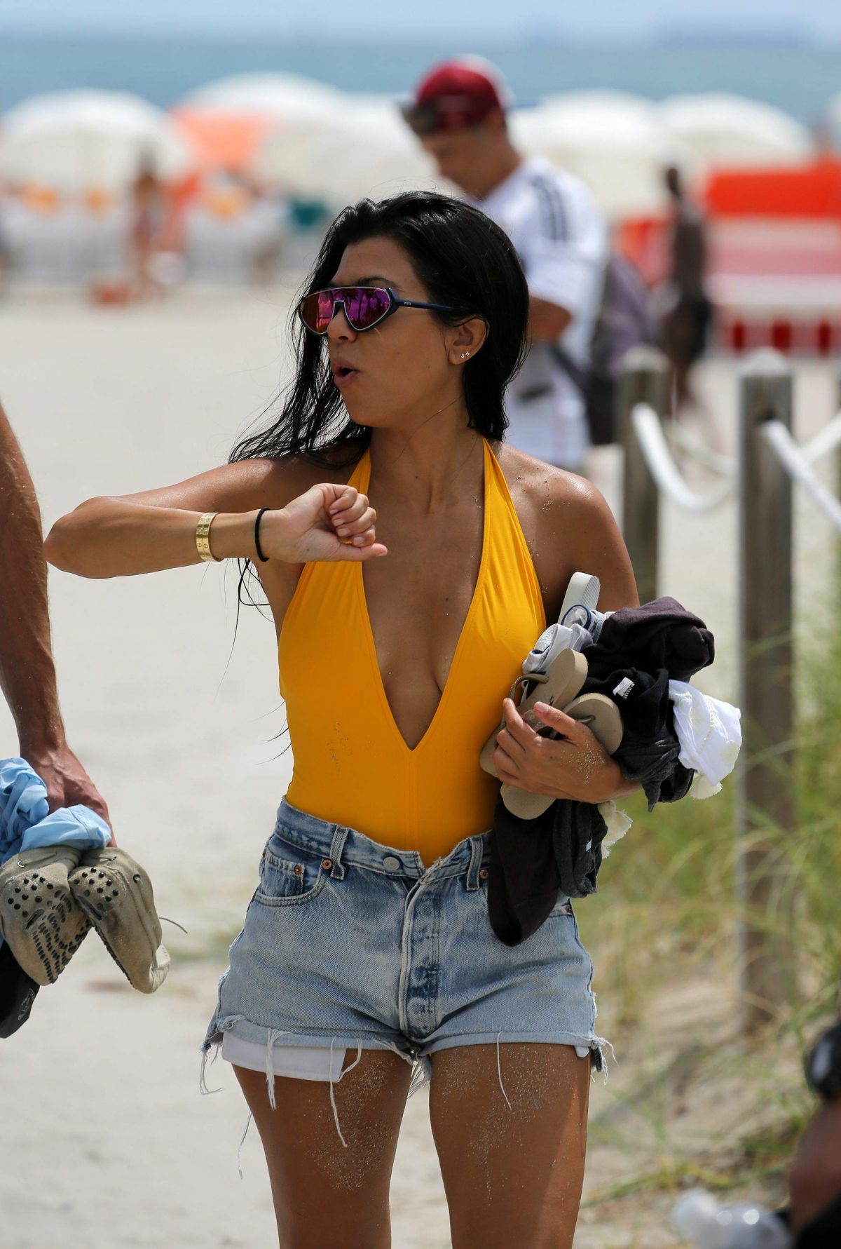 KOURTNEY KARDASHIAN at a Beach in Miami 09/14/2016 KOURTNEY KARDASHIAN at a Beach in Miami 09/14/2016