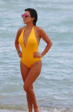 KOURTNEY KARDASHIAN in Swimsuit at a Beach in Miami 09/14/2016