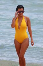 KOURTNEY KARDASHIAN in Swimsuit at a Beach in Miami 09/14/2016